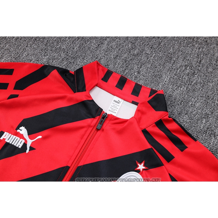 Jacket Tracksuit AC Milan 2022-2023 Red and Black